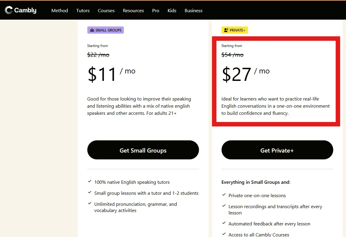 Cambly Flat 50 Percent OFF On Private Plans.webp