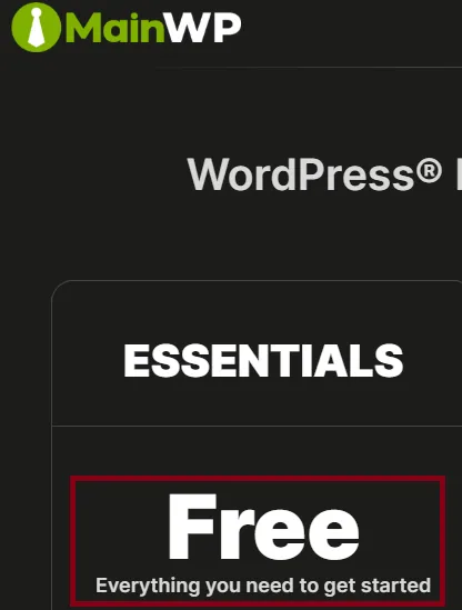 MainWp Free Plan.webp