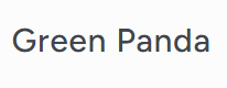Green Panda
